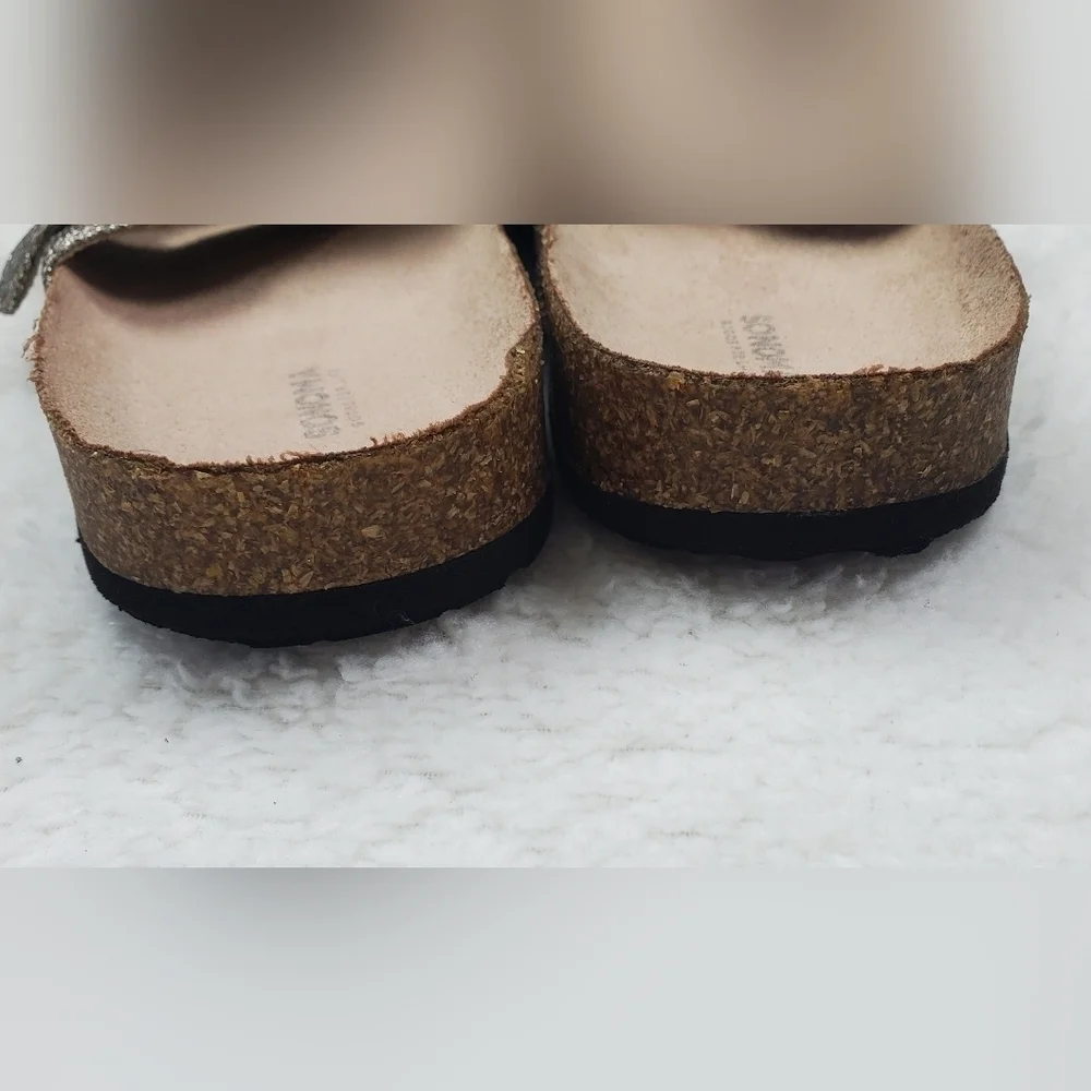 Sparkly Gold  Sonoma Women's slides footbed Size8.5‎ M
